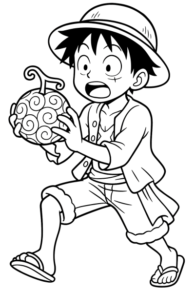 Abenteuer mit Ruffy: Dein One Piece Ausmalbild!