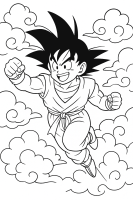 Goku fliegt Wolken
