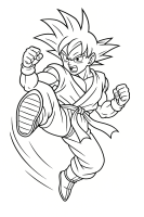 Goku Kraftvoller Tritt