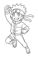 Naruto springt dynamisch