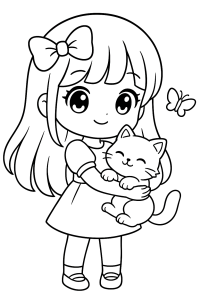 Süße Kawaii Anime Ausmalbilder für dich!