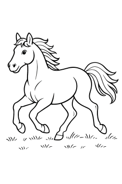 My First Realistic Horse Coloring Page