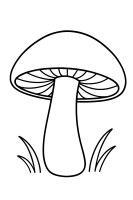 Pilzfamilie im Erdhügel