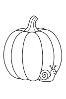 Kürbis mit Herbstblättern