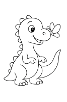Dino with Butterfly