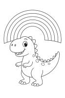 Dino with Rainbow