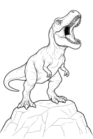 T-Rex am Vulkan