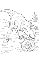 T-Rex mit Triceratops Baby