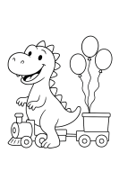 Laughing Dino Train Balloons