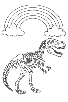 Dino Skeleton with Bird