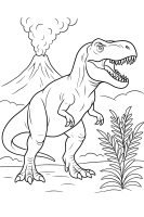 T-Rex Vulkan Landschaft