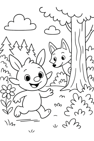 The Little Us: Finding Friends in Fairyland Coloring Page