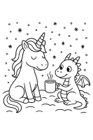 Neinhorn Winter Drache Kakao