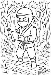 Mysterious Ninja Master: A Coloring Adventure
