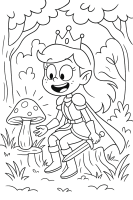 Elfenmädchen Pilzentdeckung