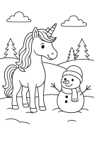 Einhorn und Schneemann