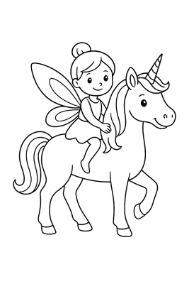 Einhorn-Zauber: Mein erstes Ausmalbild