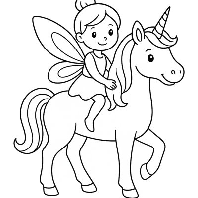 Einhorn-Zauber: Mein erstes Ausmalbild