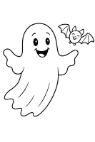 Gespenst mit Fledermausfreund