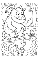 Grüffelo springt über Pilz