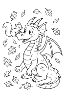 Drache mit Eichhörnchen