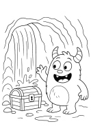 Monster mit Schatzkiste