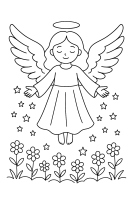 Engel mit Sternenregen