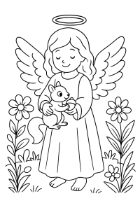 My First Angel: Magical Coloring Page
