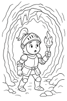 Ritter in Höhle