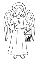 With lantern and castle