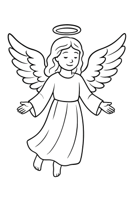 Mein lieber Schutzengel: Ein Ausmalbild zum Träumen - Coloring Page