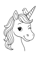 Unicorn Head Clouds Stars