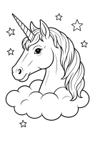 Winking Unicorn Head Bird