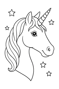Mein magischer Einhornkopf zum Ausmalen