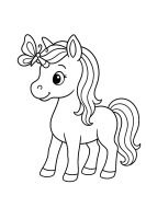 Einhorn mit Schmetterling