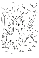 Einhorn im Zauberwald