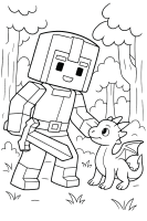 Held mit Baby-Drachen