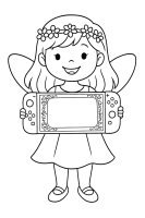 Blumenkrone & lachend