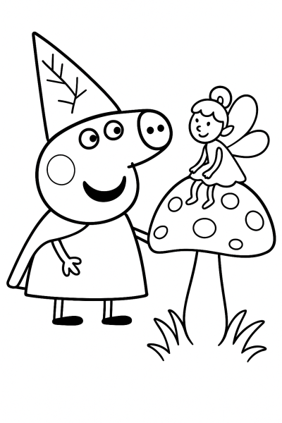 Peppas Zauberwald: Ein Märchen-Ausmalbild
