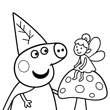 Peppa's Magical Forest: A Fairy Tale Coloring Page