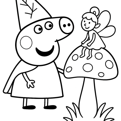 Peppa's Magical Forest: A Fairy Tale Coloring Page