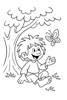 Pumuckl Schmetterling Baum