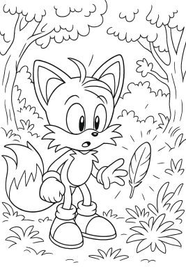 Sonic 2: Rasantes Ausmalabenteuer mit Tails! - Coloring Page