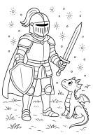 Knight with Little Dragon