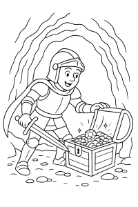 Tapfere Ritter: Ausmalen im Reich der Fantasie