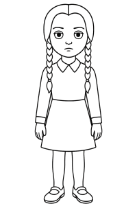 Wednesday Addams: Düstere Fantasie zum Ausmalen