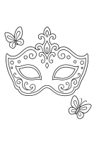 Maske mit Schmetterlingen