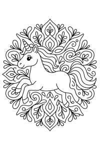 Zauberhaftes Einhorn-Mandala: Farbenpracht entdecken!