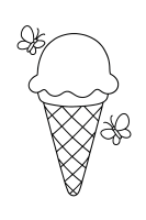 Eis mit Schmetterlingen