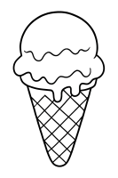 Eis Nahaufnahme Waffel